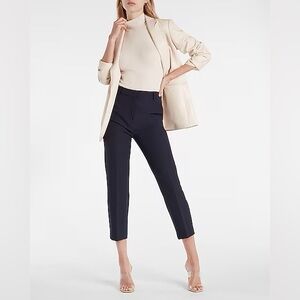 NWOT Express Editor Cropped Super High Rise in Black